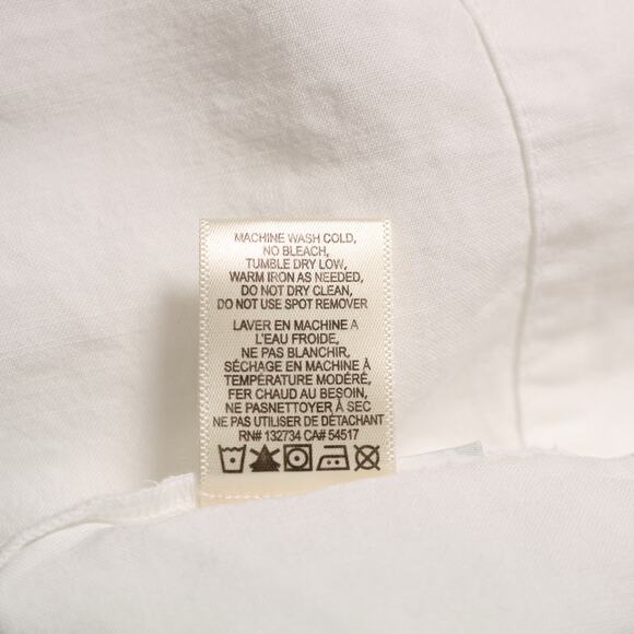 Anthropologie Cloth & Stone White Tencel Button Down Shirt Blouse Braided Size M - Picture 9 of 10